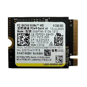 WD Black SN740 512GB NVMe Gen4 SSD - 5000MB/s Read Speed, Pulled 100% Health