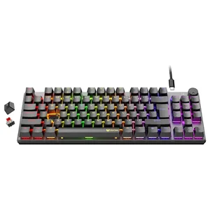 Meetion MK008 PRO 80% Mechanical Gaming Keyboard – Metal Top Cover, Detachable USB-C, Hot-Swappable Red Switches, RGB Backlit