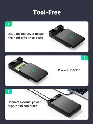UGREEN USB 3.0 3.5 Inch Hard Drive Box EU External Enclosure Case