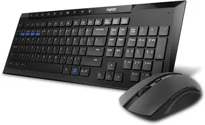 Rapoo 8210M Multi-Mode Wireless Keyboard & Mouse Combo – Bluetooth & 2.4GHz, Spill-Resistant, Silent Mouse