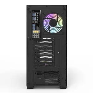 Darkflash FLOATRON F1 M-ATX Gaming PC Case Black - Floating Base Design, Tempered Glass with 6 Fans, Supports 425mm GPU & 360mm Radiator, USB-C