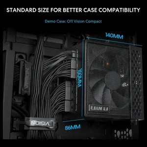 Lian Li SX1200P SX Platinum 1200W 80 Plus Platinum Power Supply – Black, UK, High-End Gaming PSU