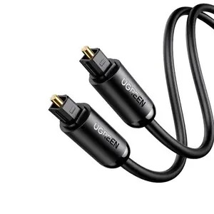 UGREEN 70892 Toslink Optical Audio Cable – Digital SPDIF Sound Cable, Black, 2 Meter