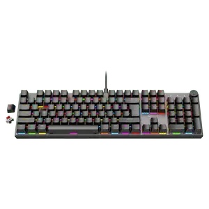Meetion MK009 Pro Mechanical Gaming Keyboard – Metal Top Cover, Detachable USB-C, Hot-Swappable Red Switches, RGB Backlit