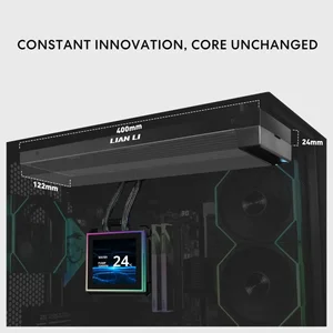 Lian Li GHS2LCDS36NB HydroShift II LCD-S 360N Fanless 360mm AIO Liquid CPU Cooler – Black, LCD Display Pump Head