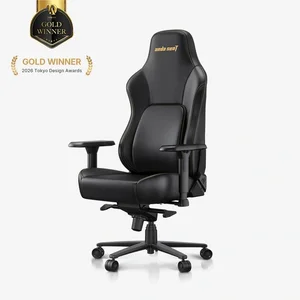 AndaSeat Phantom 4 Pro Premium New Edition Ergonomic Gaming Chair Black & Gold - Wide Seat Premium Gaming Chair
