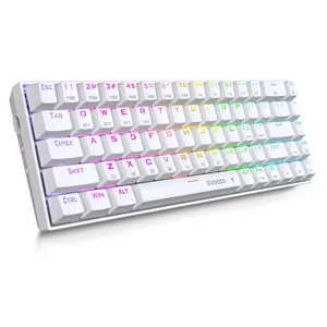 E-YOOSO Z-686 RGB Mechanical Gaming Keyboard – White, Red Switch, 68 Keys, Type-C Wired