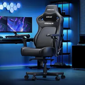 AndaSeat Kaiser 4 XL with 6D Armrest Ergonomic Gaming Chair Elegant Black Premium Leather - Extra Large Premium Gaming Chair