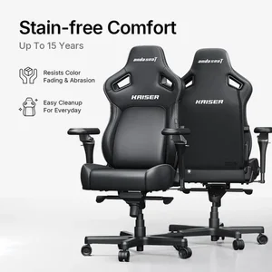 AndaSeat Kaiser 4 XL with 6D Armrest Ergonomic Gaming Chair Elegant Black Premium Leather - Extra Large Premium Gaming Chair
