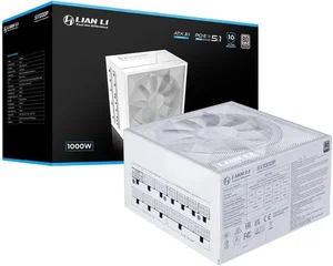 Lian Li SX1000P SX Platinum 1000W 80 Plus Platinum Power Supply – White, UK, High-End Gaming PSU