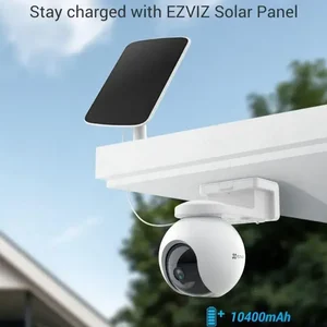 EZVIZ CB8/SP 3MP 2K Solar-Powered Outdoor WiFi Security Camera – Battery Powered Pan & Tilt, Color Night Vision
