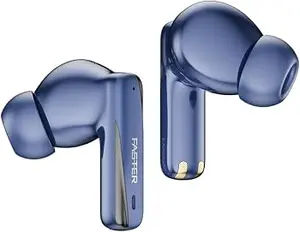 Faster Spino Wireless Earbuds – ENC Noise Cancellation, Voice Assistant, Bluetooth v5.4, Up to 150 Hrs Standby