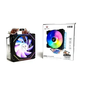 GFURY GLACIER X2-600 120mm ARGB CPU Air Cooler | 6 Heat Pipes High Performance Dual Fan RGB Cooling System for Gaming PC