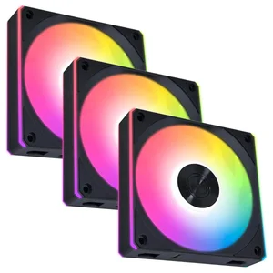 Lian Li 12CL1W3B UNI FAN CL Wireless 120mm ARGB Case Fan Triple Pack – Black, Wireless Control, Daisy-Chain, L-Connect 3
