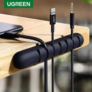 UGREEN 7-Slot Cable Organizer Clips & Winders – Adhesive Cable Management System for Desk