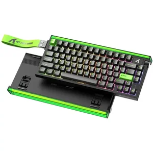 Attack Shark R85HE 75% Wired Rapid Trigger Magnetic Switch Gaming Keyboard – 8KHz, Custom RGB, Green