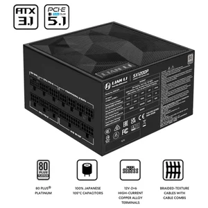 Lian Li SX1200P SX Platinum 1200W 80 Plus Platinum Power Supply – Black, UK, High-End Gaming PSU