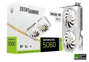 ZOTAC Gaming GeForce RTX 5060 OC White Edition Graphics Card – Limited Edition GDDR7