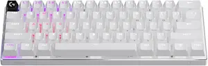 Logitech G PRO X 60 LIGHTSPEED Wireless 60% Gaming Keyboard White - Optical Tactile Switches, RGB (920-011930)