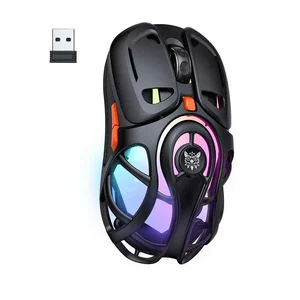 ONIKUMA DM02 Black Honeycomb Tri-Mode Wireless Gaming Mouse - 12800 DPI, RGB