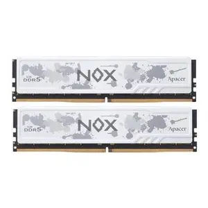 Apacer NOX 32GB (2x16GB) DDR5 6000MHz CL38 Desktop Gaming RAM Kit – White, Intel XMP