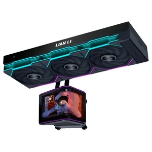 Lian Li GHS2OLDC36NB HydroShift II OLED Curved 360 Fanless 360mm AIO Liquid CPU Cooler – Black, OLED Display Pump Head, New Launch