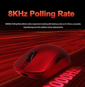 AULA V9 Ultra PAW3950 8KHz 42000DPI Wireless Gaming Mouse Red
