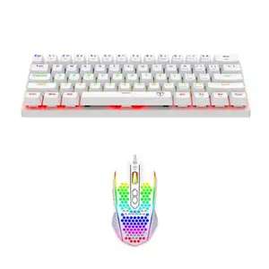 T-Dagger Main Force TGS008 2-in-1 Gaming Combo White – Arena 60% Mechanical Keyboard with Brown Switches & Imperial 7200 DPI RGB Gaming Mouse