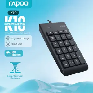 Rapoo K10 Wired USB Numeric Keypad – Plug & Play Number Pad for Laptop & PC