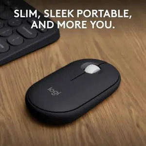 Logitech M350S Pebble Mouse 2 Silent Click Bluetooth Wireless Mouse – Black