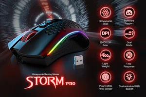 Redragon Storm Pro M808-KS Dual Mode Wired Wireless Gaming Mouse 16000 DPI