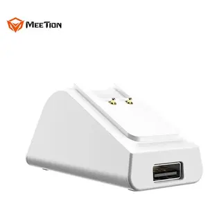 Meetion GW38 White Wireless Gaming Mouse – Wired + 2.4G + Bluetooth Tri-Mode, 8000 DPI, Charging Dock