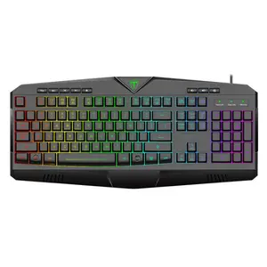 T-Dagger Submarine TGK205 Wired Gaming Keyboard 104 Membrane Key RGB Multimedia Backlit Keyboard