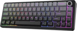 AULA F65 Gradient Grey Side Engraved Greywood Switch V3 Tri-Mode Mechanical Gaming Keyboard - Wireless Hot-Swap RGB