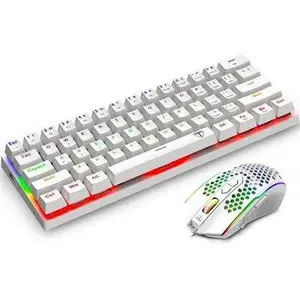 T-Dagger Main Force TGS008 2-in-1 Gaming Combo White – Arena 60% Mechanical Keyboard with Brown Switches & Imperial 7200 DPI RGB Gaming Mouse