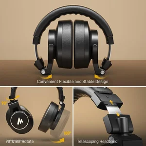 MAONO MH700 Professional Studio Monitor Headphones 50mm Drivers Over-Ear Wired DJ Headset for Recording Podcasting Music Production