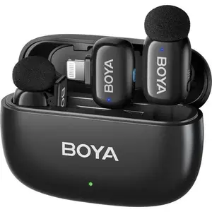 BOYA MINI 2-05 Wireless Microphone – For Type-C Only, Single Mic with Charging Powerbank Case