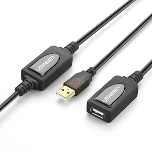 UGREEN 10323 USB 2.0 Active Extension Cable 15M – IC Signal Booster, 480Mbps USB-A Male to Female
