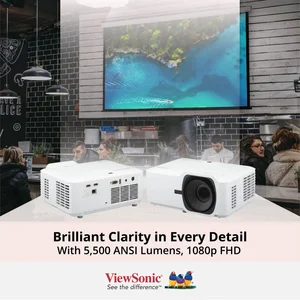 ViewSonic LSD500HD 5500 ANSI Lumens Full HD 1080p Laser Phosphor Installation Projector 30,000 Hours LAN RS232
