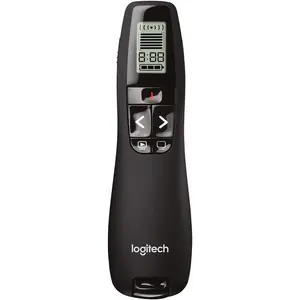 Logitech R800 Wireless Presenter Remote – Green Laser Pointer, LCD Display