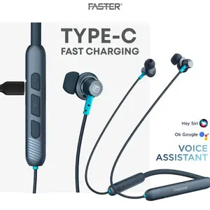 Faster TG-340 Wireless Neckband Earphones – ANC+ENC Intelligence, 13mm Bass Driver, Magnetic Touch, Up to 300 Hrs Standby