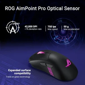 ASUS ROG Keris II Origin P722 Wireless Gaming Mouse – 42,000 DPI AimPoint Pro Sensor, 65g Ergonomic Esports Mouse, Tri-Mode Connectivity RGB Black