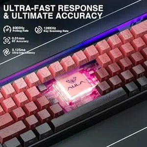AULA Hero68 Gradient Black Red Side Engraved Dragon King Magnetic Switch Mechanical Gaming Keyboard