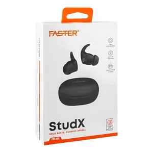 Faster StudX Wireless Earbuds – Type-C Fast Charge, Noise Cancellation, Ultra Low Latency, Up to 25 Hrs Playtime