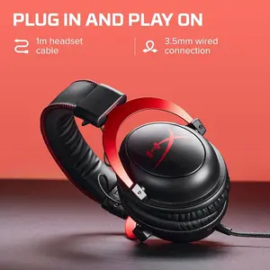 HyperX Cloud II Wired Gaming Headset – 53mm Drivers, DTS 7.1 Surround Sound, Noise Cancelling Mic, USB Control Box