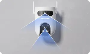 EZVIZ H9c Dual 2K WiFi Outdoor Pan & Tilt Security Camera – Dual-Lens, Wide-Angle, Full-Color Night Vision, AI Tracking