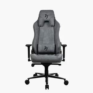Arozzi Vernazza SFB Soft Fabric Ash Gray Ergonomic Gaming Chair - Metal Frame, 3D Armrests, 5 Lockable Rocking Positions, Up to 145kg