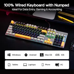 AULA S500 Black + Blue Blue Switch Mechanical Gaming Keyboard