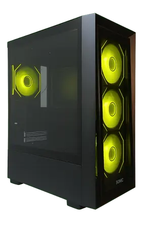 SONIC C05 Black Gaming Case With 4 Infinity ARGB Fans & Tempered Glass Side Panel