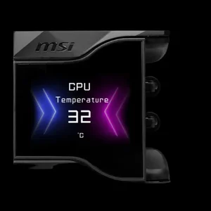 MSI MPG CORELIQUID D360 LCD ARGB Liquid CPU Cooler – 360mm AIO, IPS LCD Display, Triple 120mm Fans, Intel & AMD Support